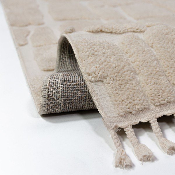 Covor crem 200x300 cm Esra Cobbled – Flair Rugs-image-4