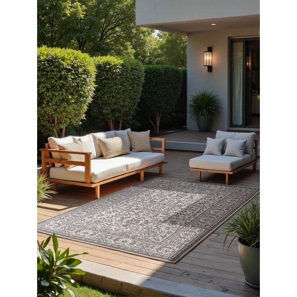 Covor pentru exterior și interior gri/fildeș 120x170 cm Duet Kona – NORTHRUGS-image-2