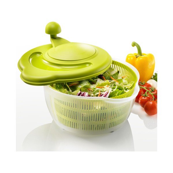Strecurătoare cu centrifugă pentru salată Westmark Fortuna, 5 l, verde-image-1