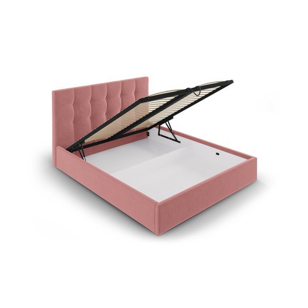 Pat dublu Mazzini Beds Nerin, 140 x 200 cm, roz-image-3