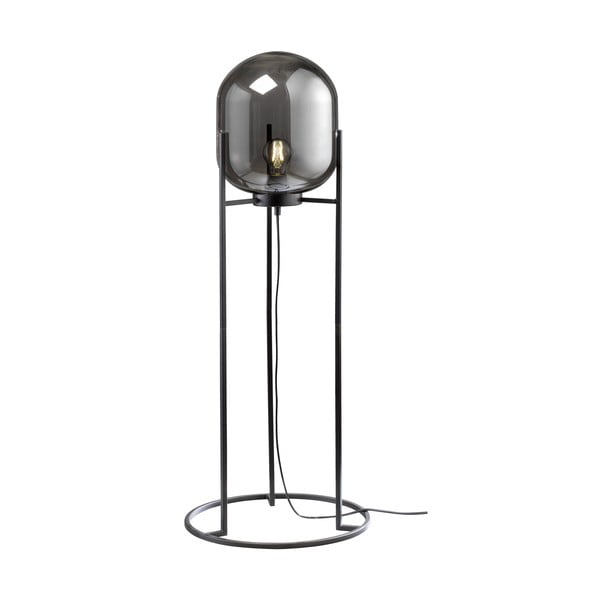 Lampadar negru cu abajur din sticlă (înălțime 97 cm) Regi – Fischer & Honsel