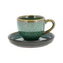 Ceașcă verde pentru espresso din ceramică 70 ml Gastro Green/Black – Bitz