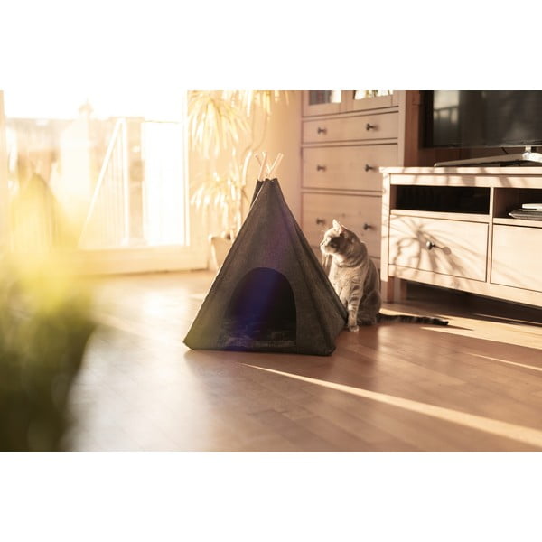 Cort tip teepee pentru animale de companie Wenko, gri închis-image-3