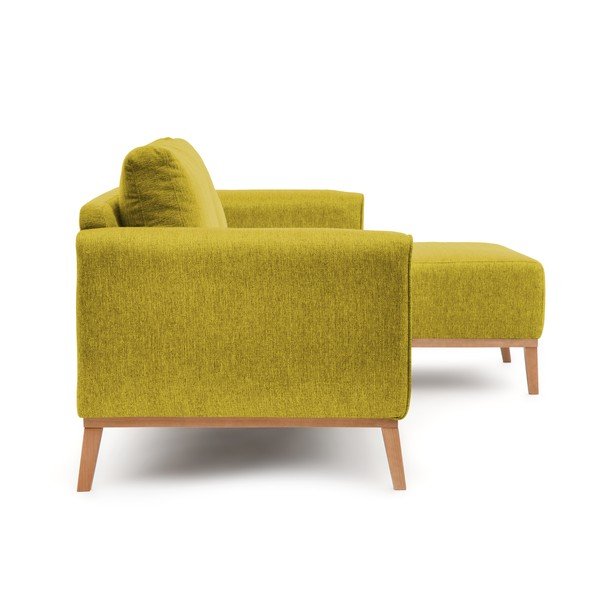 Canapea cu șezlong pe partea dreaptă Vivonita Milton, verde lime-image-2