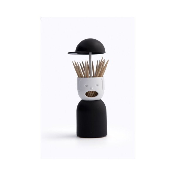 Suport pentru scobitori Qualy&CO Picky Boy, negru-image-1