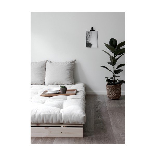 Canapea variabilă KARUP Design Roots Black/Grey, gri deschis-image-1