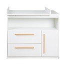 Comodă de copii albă joasă 107x98 cm Lilo – Roba