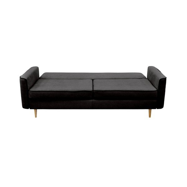 Canapea extensibilă cu 3 locuri Mazzini Sofas Ivy, negru-image-3