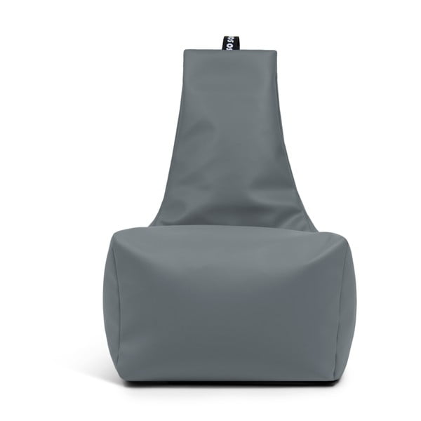 Fotoliu bean bag albastru închis cu tapițerie din imitație de piele Icy XL – So Soft?-image-1