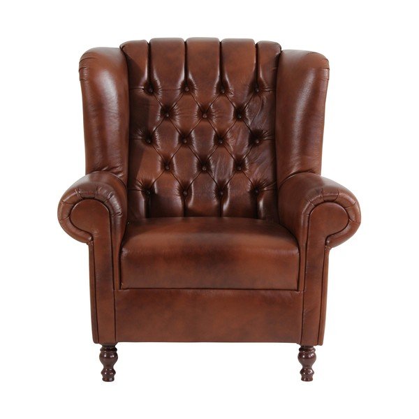 Fotoliu din piele Max Winzer Vary, maro-image-1