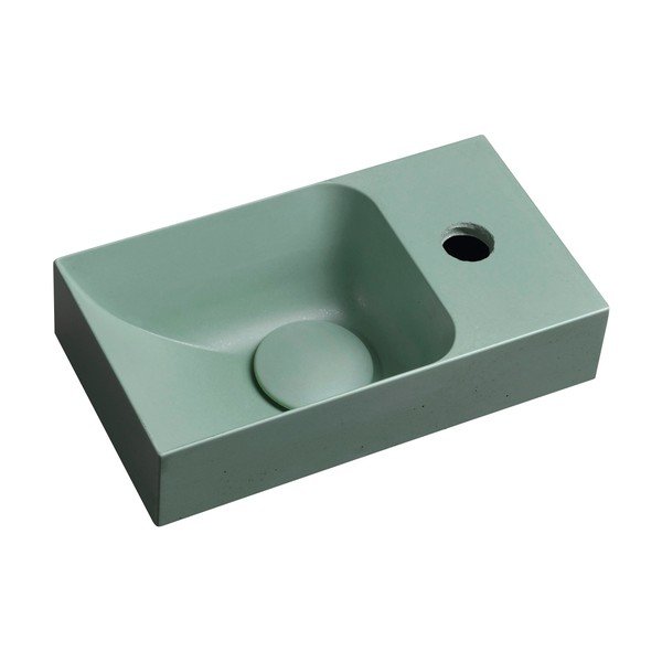 Chiuvetă mică pentru WC verde-mentă din beton 31x17 cm Piccolino – Sapho