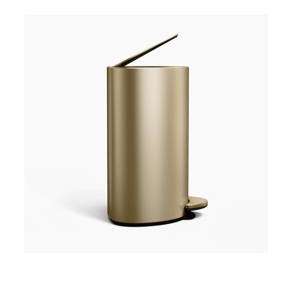 Coș de gunoi auriu mat cu pedală din oțel 6 l – simplehuman-image-2