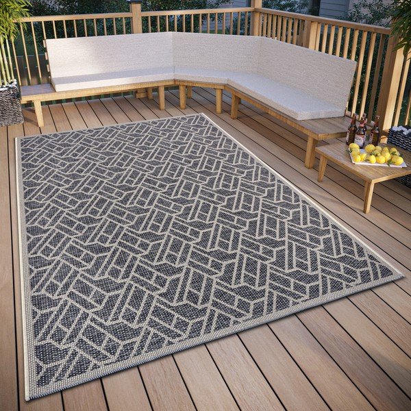Covor de exterior gri închis 190x290 cm Clyde Eru – Hanse Home-image-1