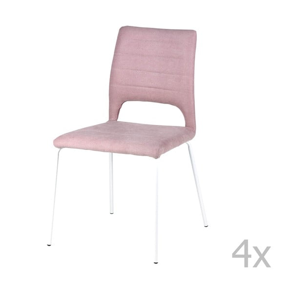 Set 4 scaune sømcasa Lena, roz