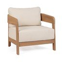 Fotoliu de grădină în culoare naturală din lemn masiv Pablo – Bizzotto