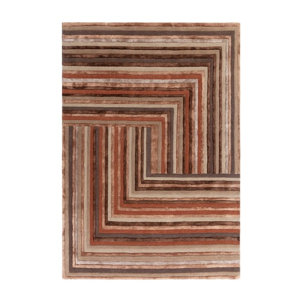 Covor cărămiziu din lână 120x170 cm Network Terracotta – Asiatic Carpets