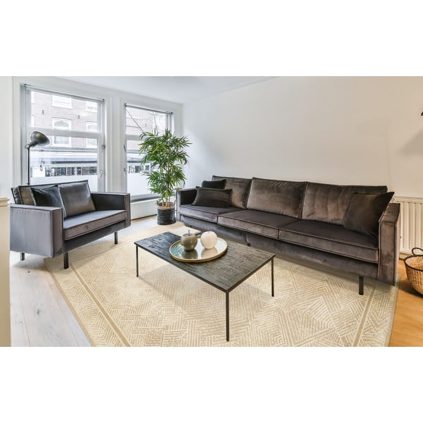 Covor bej din lână 133x180 cm Jenny – Agnella-image-1