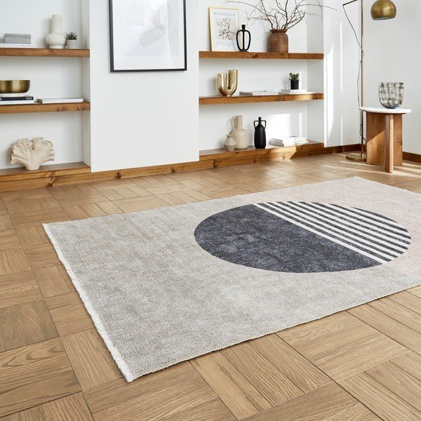 Covor tip traversă gri lavabil din amestec de bumbac 60x170 cm Whisper – Think Rugs-image-2