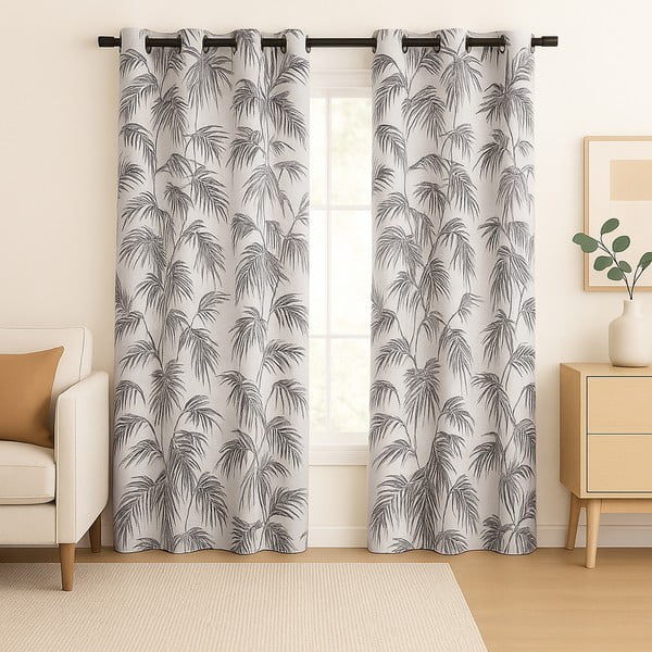 Draperie gri/crem 135x250 cm Palmera – Restilo-image-2