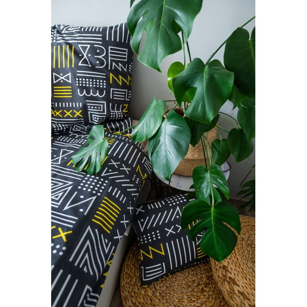 Lenjerie de pat gri din bumbac pentru pat de o persoană 140x200 cm LP Dita Runy – Cotton House-image-1