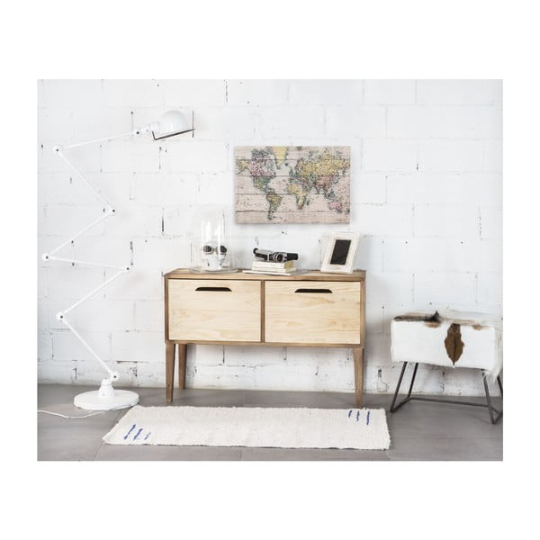 Tablou de perete din lemn de pin Really Nice Things Mapamundi, 40 x 60 cm-image-1