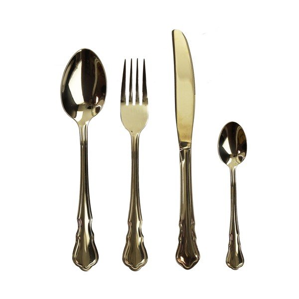 Tacâmuri din oțel inoxidabil 16 buc în culoare aurie Posate Imperial - Brandani