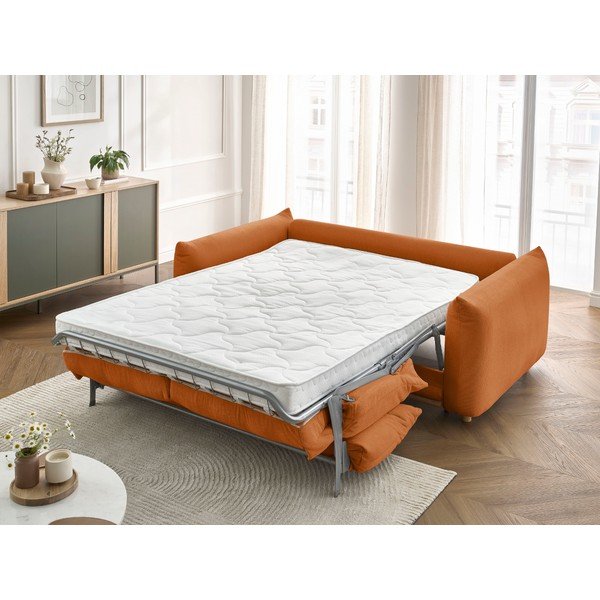 Canapea portocalie extensibilă 214 cm Ernest – Bobochic Paris-image-1