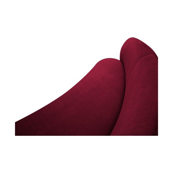 Canapea asimetrică din catifea Mazzini Sofas Debbie, colț dreapta, roșu închis-image-4