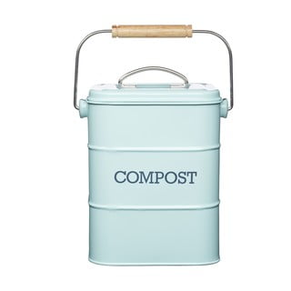 Recipient pentru deșeuri compostabile Kitchen Craft Living Nostalgia, verde - albastru, 3 l