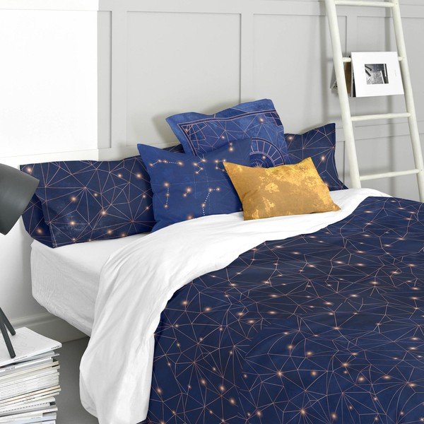 Față de pernă din bumbac Blanc Deep Blue, 60 x 60 cm-image-1