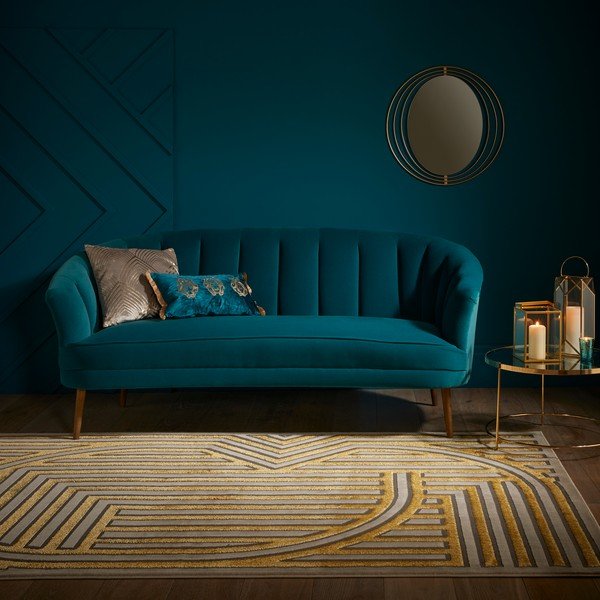 Covor auriu 170x116 cm Eris Gatsby - Flair Rugs-image-2