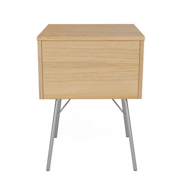 Noptieră în culoare naturală cu aspect de lemn de stejar Rayburn – Woodman-image-4