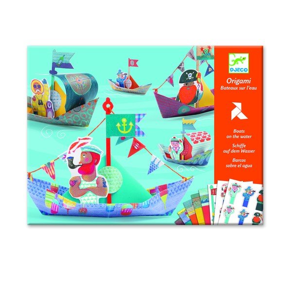Set origami din hârtie impermeabilă cu accesorii Djeco Boats-image-2