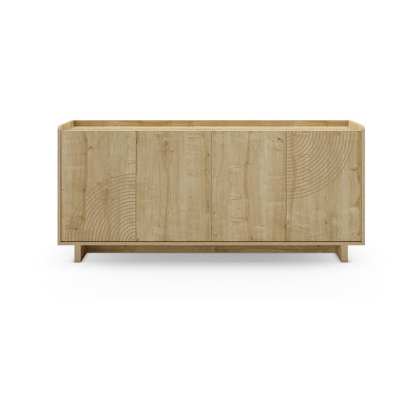 Comodă în culoare naturală cu aspect de lemn de stejar 180x80x40 cm Daira – Marckeric