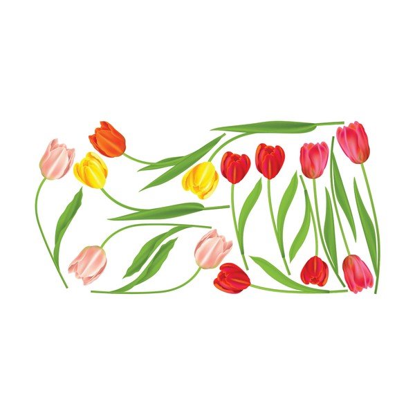 Set autocolante pentru perete Ambiance Wild Tulips-image-2