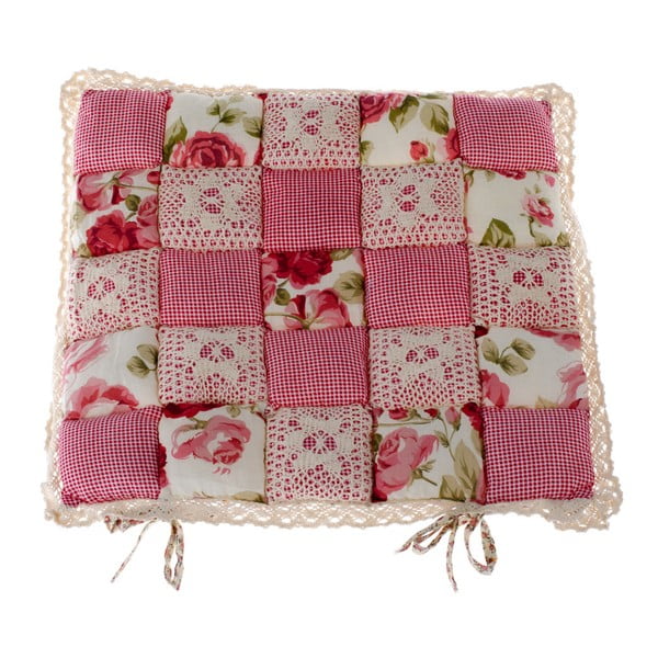 Pernă pentru scaun Dakls Patchwork Rojo, 40 x 40 cm