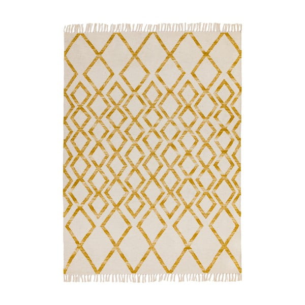Covor Asiatic Carpets Hackney Diamond, 160 x 230 cm, bej-galben