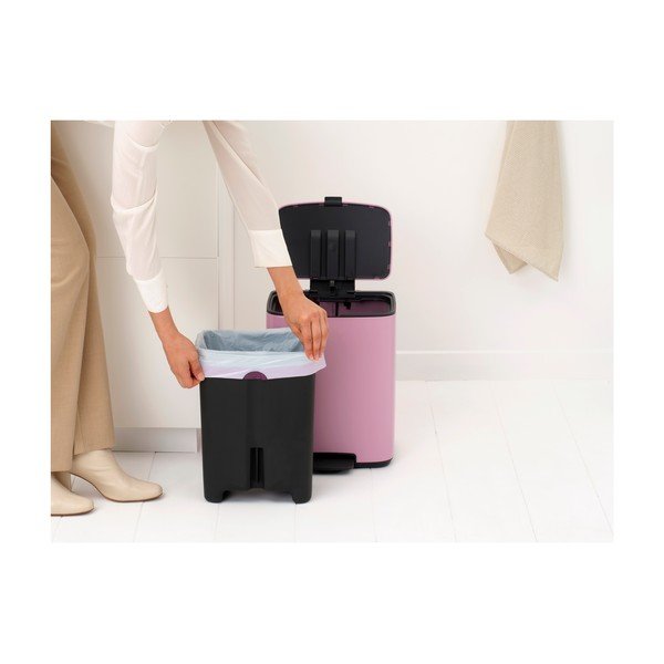 Coș de gunoi roz cu pedală din oțel 12 l Bo – Brabantia-image-2