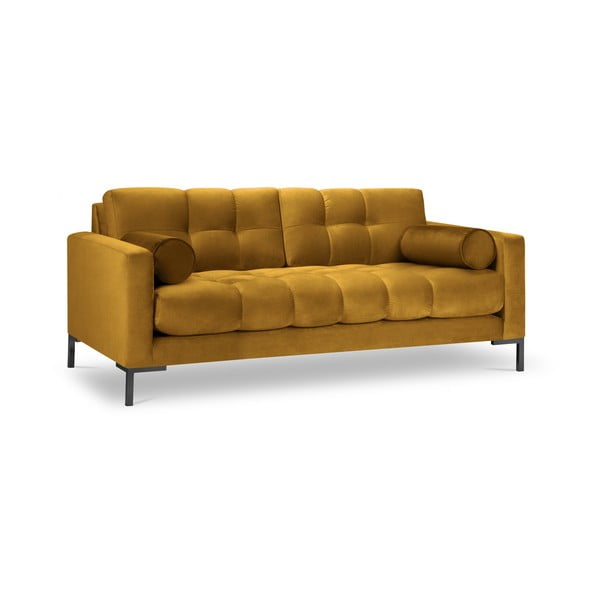 Canapea din catifea Cosmopolitan Design Bali, galben-image-2