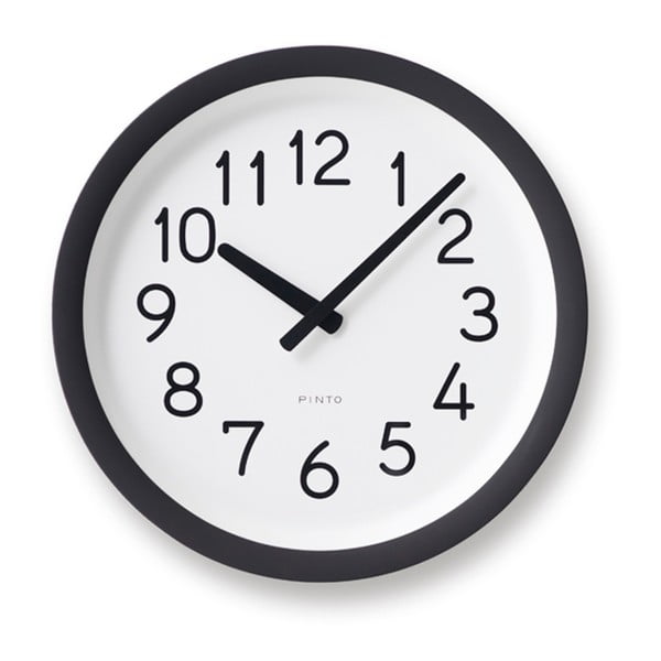 Ceas de perete Lemnos Clock Day To Day, ⌀ 29,8 cm, ramă neagră