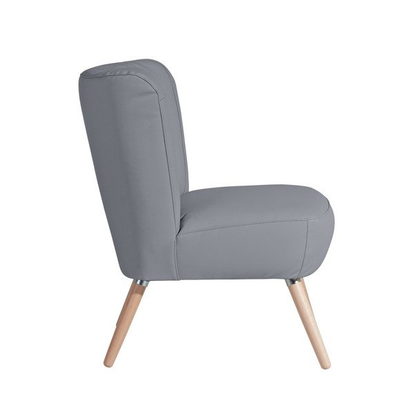Fotoliu din imitație de piele Max Winzer Neele Leather Gray, gri-image-1