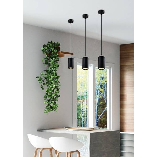 Lustră neagră cu abajur din metal ø 7 cm Tubo – Candellux Lighting-image-1