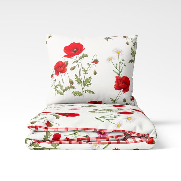 Lenjerie de pat din bumbac pentru pat dublu Bonami Selection Poppy, 200 x 200 cm-image-2