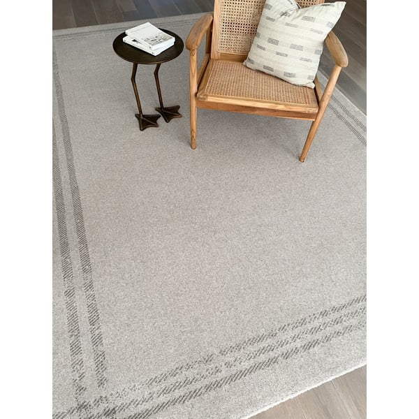 Covor crem din lână 200x300 cm Calisia M Grid Rim – Agnella-image-1