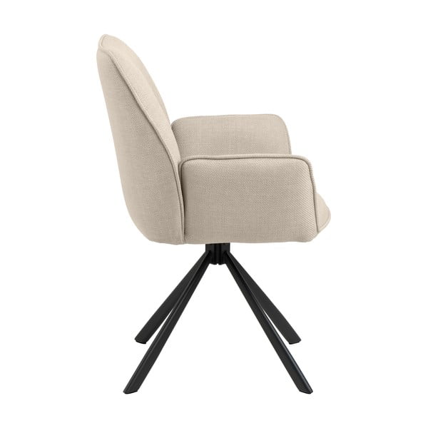 Set de scaune de sufragerie bej cu cotiere 2 buc. tapițat Glenda – Actona-image-3