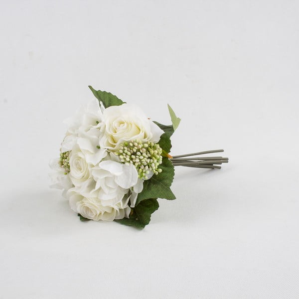 Decorațiune artificială în formă de buchet de trandafiri cu hortensie Dakls White Lady