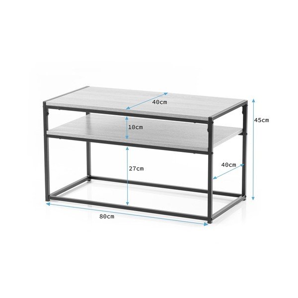 Măsuță de cafea cu aspect de lemn de nuc 40x80 cm Pjan – Homede-image-4