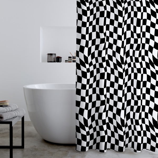 Perdea de duș 180x180 cm Checkerboard – Catherine Lansfield-image-1
