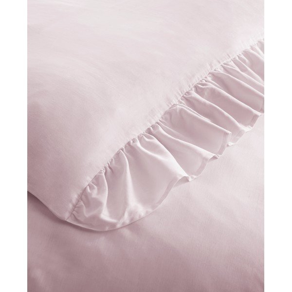 Lenjerie de pat din bumbac Bianca Frill, 135 x 200 cm, roz-image-3