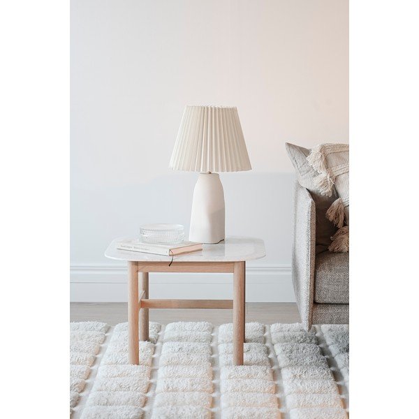 Măsuță de cafea albă/în culoare naturală din marmură 135x62 cm Hammond - Rowico-image-1